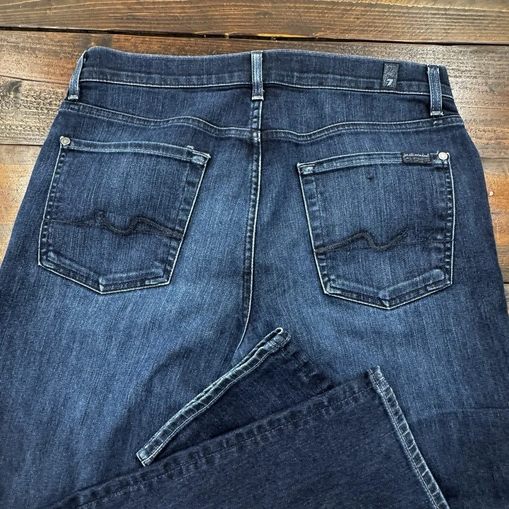 7 Seven For All Mankind Slimmy Men's Straight Blue Jeans 34/31 Tag 33